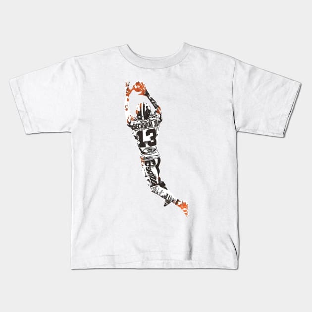 Cleveland browns Beckham jr Kids T-Shirt by Art engineer